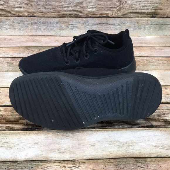 Allbirds Mens Size 9 Wool Runner Mizzles Natural Black Sneakers With Black Sole - Picture 5 of 7